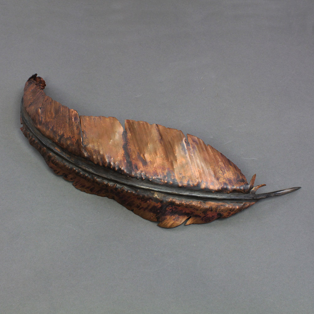 Copper and iron feather